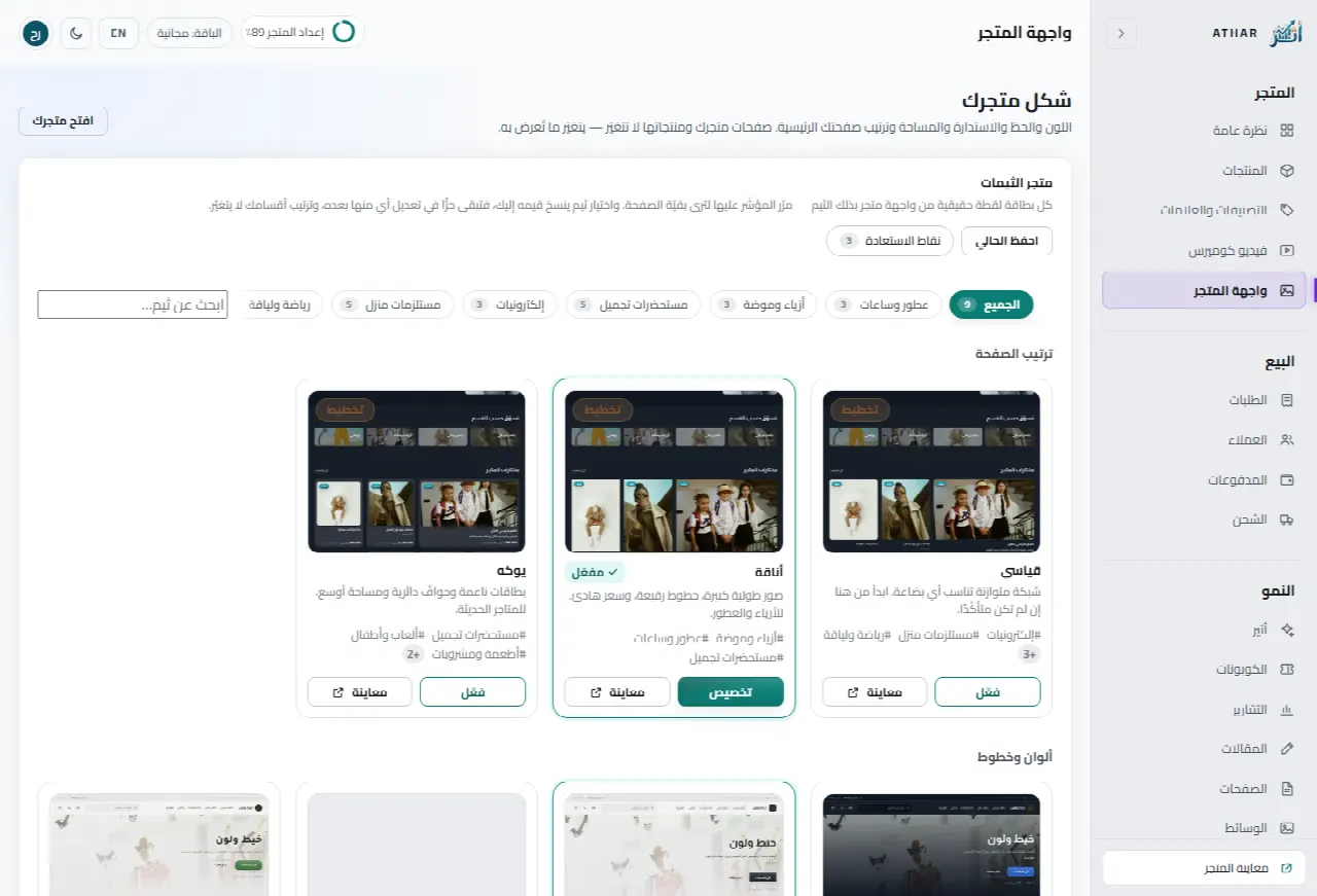 معرض الثيمات في اللوحة